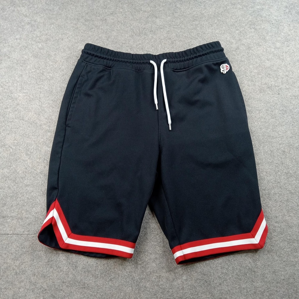 Southpole Shorts Mens Medium Black Red Stripe Basketball Athletic Pockets